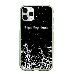 Чехол iPhone 11 Pro матовый Three days grace night, цвет: 3D-салатовый