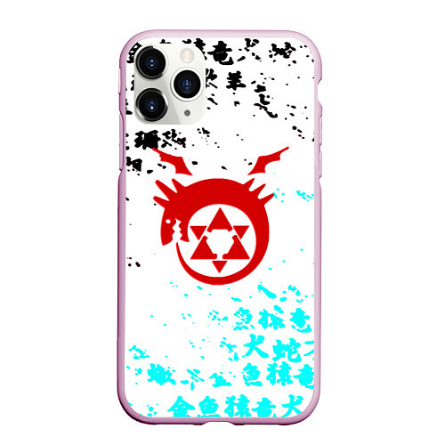 Чехол iPhone 11 Pro матовый Fullmetal Alchemist japan / 3D-Розовый – фото 1