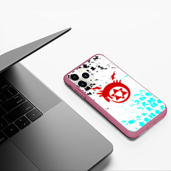 Чехол iPhone 11 Pro матовый Fullmetal Alchemist japan, цвет: 3D-малиновый — фото 2