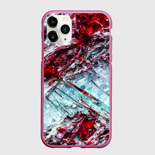 Чехол iPhone 11 Pro матовый Лёд и кровь / 3D-Малиновый – фото 1