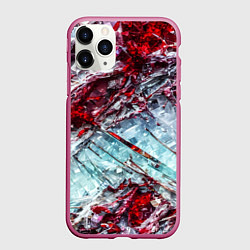 Чехол iPhone 11 Pro матовый Лёд и кровь, цвет: 3D-малиновый