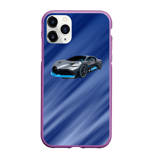 Чехол iPhone 11 Pro матовый Bugatti Divo / 3D-Фиолетовый – фото 1