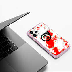 Чехол iPhone 11 Pro матовый Half life краски текстура брызги, цвет: 3D-розовый — фото 2
