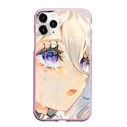 Чехол iPhone 11 Pro матовый Genshin Impact Furina cry tears, цвет: 3D-розовый