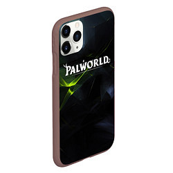 Чехол iPhone 11 Pro матовый Palworld логотип абстрактный объемный фон, цвет: 3D-коричневый — фото 2