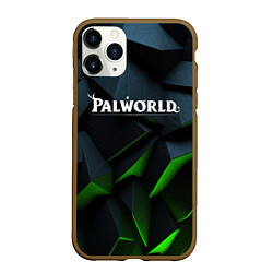 Чехол iPhone 11 Pro матовый Palworld логотип абстракт объемные плиты