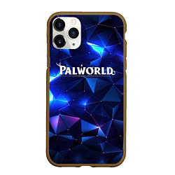 Чехол iPhone 11 Pro матовый Palworld логотип и синие блики