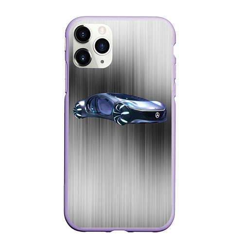 Чехол iPhone 11 Pro матовый Mercedes-benz AVTR / 3D-Светло-сиреневый – фото 1