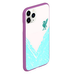 Чехол iPhone 11 Pro матовый Liverpool logo texture fc, цвет: 3D-фиолетовый — фото 2