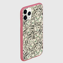 Чехол iPhone 11 Pro матовый Деньги - 100 долларовые купюры, цвет: 3D-малиновый — фото 2