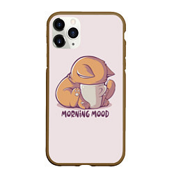 Чехол iPhone 11 Pro матовый Morning mood - cat