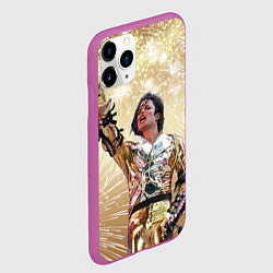 Чехол iPhone 11 Pro матовый Майкл Джексон с эффектом кисти, цвет: 3D-фиолетовый — фото 2
