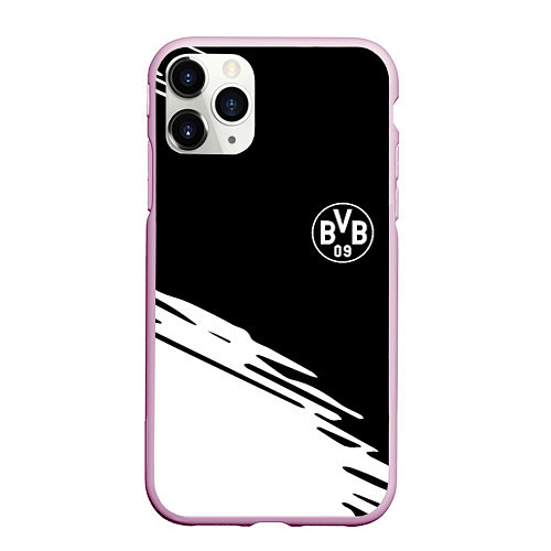 Чехол iPhone 11 Pro матовый Borussia текстура краски / 3D-Розовый – фото 1