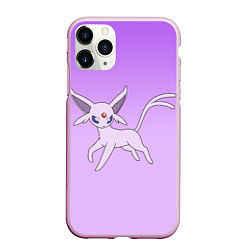 Чехол iPhone 11 Pro матовый Espeon Pokemon - розовая кошка покемон, цвет: 3D-розовый