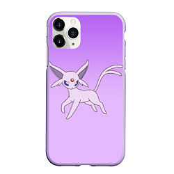 Чехол iPhone 11 Pro матовый Espeon Pokemon - розовая кошка покемон, цвет: 3D-светло-сиреневый