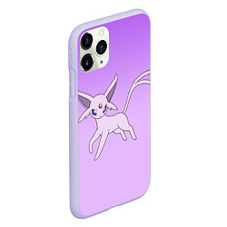 Чехол iPhone 11 Pro матовый Espeon Pokemon - розовая кошка покемон, цвет: 3D-светло-сиреневый — фото 2