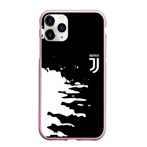 Чехол iPhone 11 Pro матовый Ювентус спорт краски текстура / 3D-Розовый – фото 1