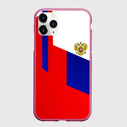Чехол iPhone 11 Pro матовый Россия геометрия спортивная