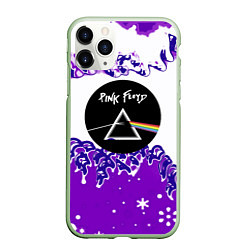 Чехол iPhone 11 Pro матовый Pink floyd violet splash, цвет: 3D-салатовый