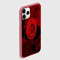 Чехол iPhone 11 Pro матовый Милан огненый стиль, цвет: 3D-малиновый — фото 2