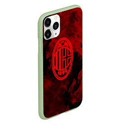 Чехол iPhone 11 Pro матовый Милан огненый стиль, цвет: 3D-салатовый — фото 2