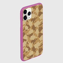 Чехол iPhone 11 Pro матовый Фак - камуфляж, цвет: 3D-фиолетовый — фото 2
