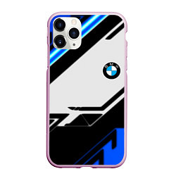 Чехол iPhone 11 Pro матовый BMW спортивная геометрия, цвет: 3D-розовый