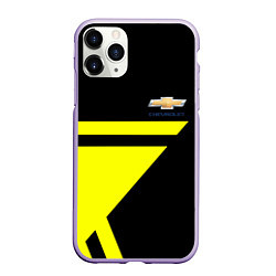 Чехол iPhone 11 Pro матовый Chevrolet yellow star