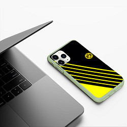 Чехол iPhone 11 Pro матовый Borussia sport line uniform, цвет: 3D-салатовый — фото 2