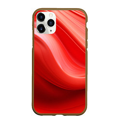 Чехол iPhone 11 Pro матовый Красная волна, цвет: 3D-коричневый