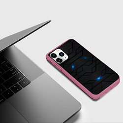 Чехол iPhone 11 Pro матовый Кибер сталь, цвет: 3D-малиновый — фото 2