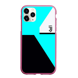 Чехол iPhone 11 Pro матовый Juventus sport geometry fc, цвет: 3D-малиновый