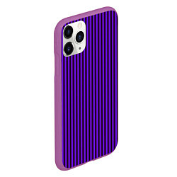 Чехол iPhone 11 Pro матовый Вертикальные полосы фиолетовый, цвет: 3D-фиолетовый — фото 2