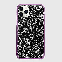 Чехол iPhone 11 Pro матовый Черный жидкий металл