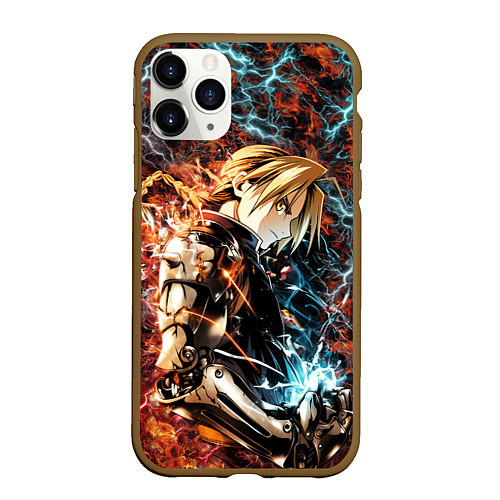 Чехол iPhone 11 Pro матовый Стальной алхимик: Эдвард Элрик / 3D-Коричневый – фото 1