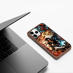 Чехол iPhone 11 Pro матовый Стальной алхимик: Эдвард Элрик, цвет: 3D-коричневый — фото 2