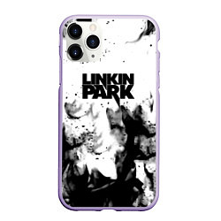 Чехол iPhone 11 Pro матовый Linkin park огненный дым рок, цвет: 3D-светло-сиреневый