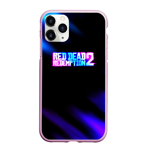 Чехол iPhone 11 Pro матовый Red dead redemption неоновые краски / 3D-Розовый – фото 1