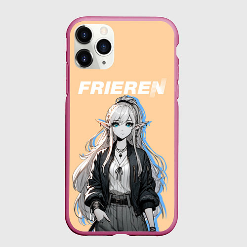 Чехол iPhone 11 Pro матовый Провожающая в последний путь Фрирен - Фрирен / 3D-Малиновый – фото 1