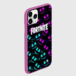 Чехол iPhone 11 Pro матовый Marshmello neon fortnite, цвет: 3D-фиолетовый — фото 2