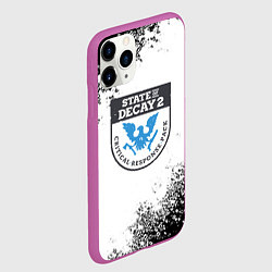 Чехол iPhone 11 Pro матовый State of Decay текстура краски, цвет: 3D-фиолетовый — фото 2