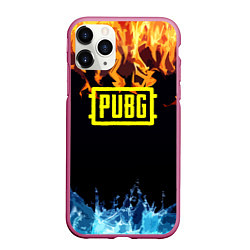 Чехол iPhone 11 Pro матовый PUBG online битва огня и льда