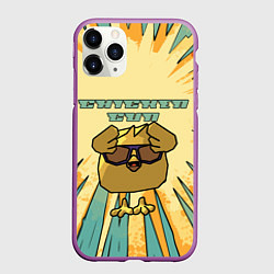 Чехол iPhone 11 Pro матовый Chicken gun shock