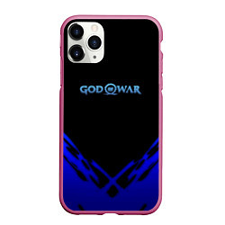 Чехол iPhone 11 Pro матовый God of War geometry steel, цвет: 3D-малиновый