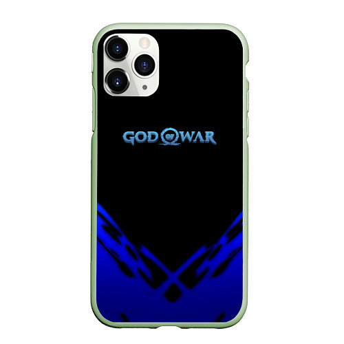 Чехол iPhone 11 Pro матовый God of War geometry steel / 3D-Салатовый – фото 1