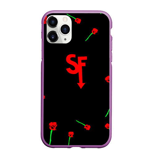 Чехол iPhone 11 Pro матовый Sally face rose steel / 3D-Фиолетовый – фото 1