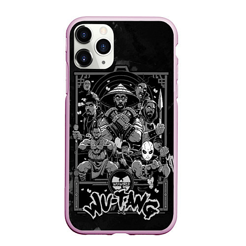 Чехол iPhone 11 Pro матовый Wu tang monks / 3D-Розовый – фото 1