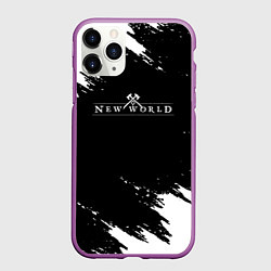 Чехол iPhone 11 Pro матовый New world штрихи красок
