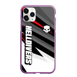 Чехол iPhone 11 Pro матовый Helldivers 2: Skull Logo, цвет: 3D-фиолетовый