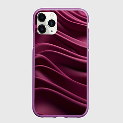 Чехол iPhone 11 Pro матовый Шелк бургунди, цвет: 3D-фиолетовый